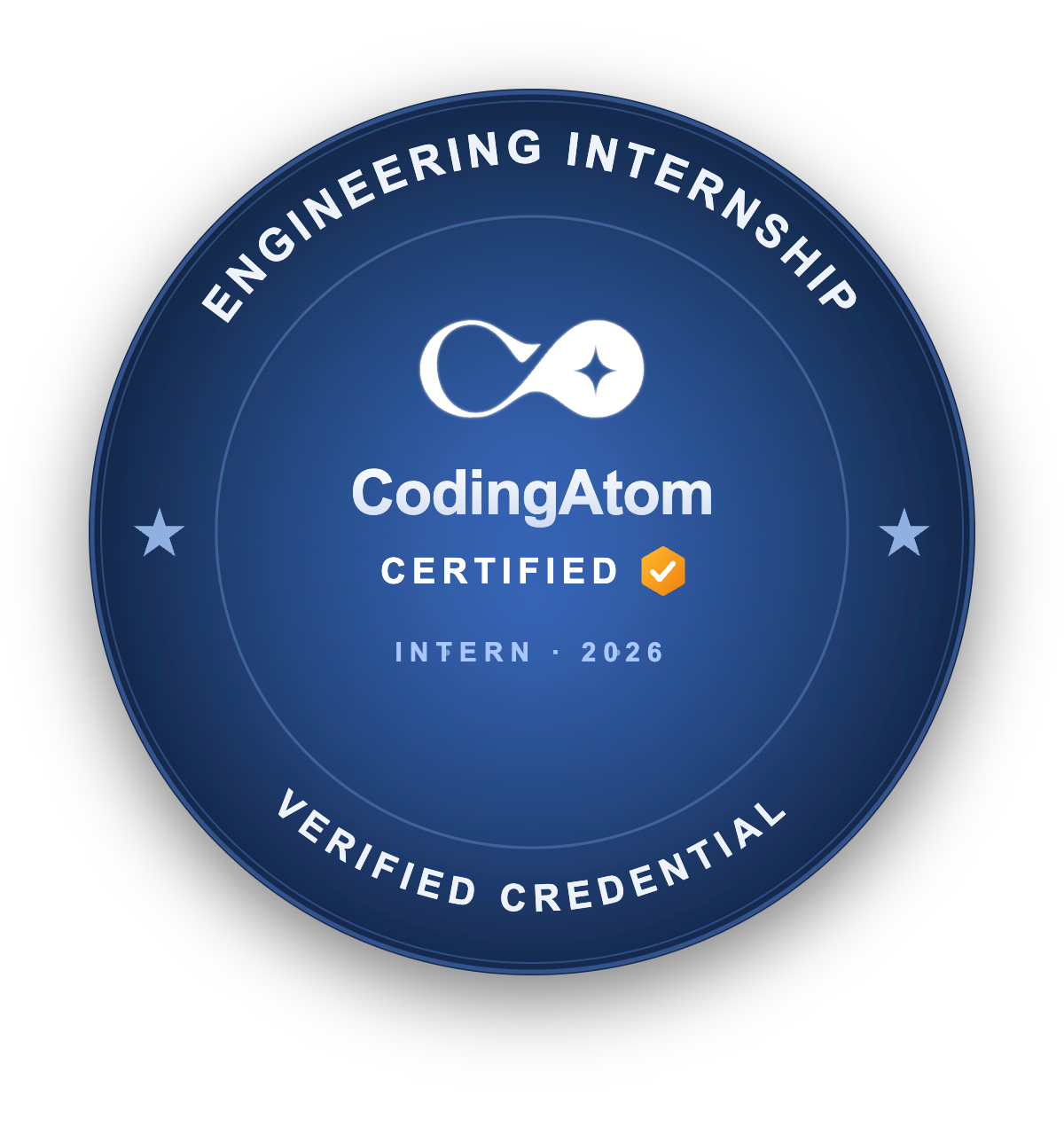 CodingAtom Engineering Internship badge